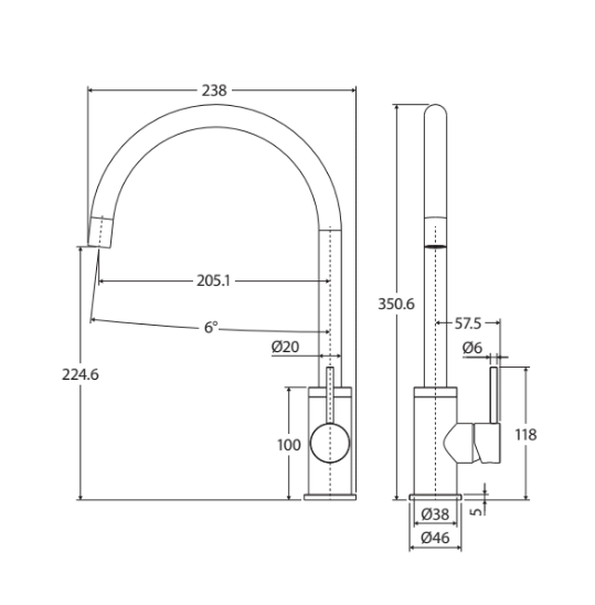 Fienza Kaya Ambience Sink Mixer Matte Autumn