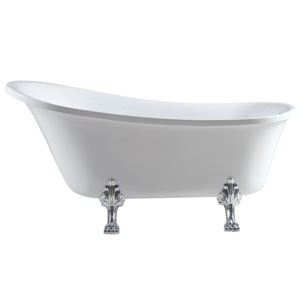 Fienza Clawfoot 1700mm Freestanding Acrylic Bath Chrome Feet