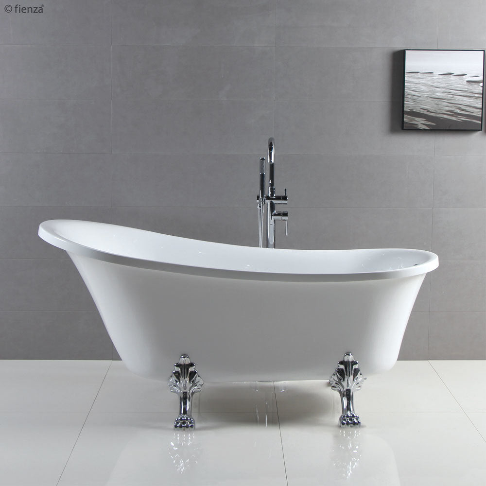 Fienza Clawfoot 1700mm Freestanding Acrylic Bath Chrome Feet