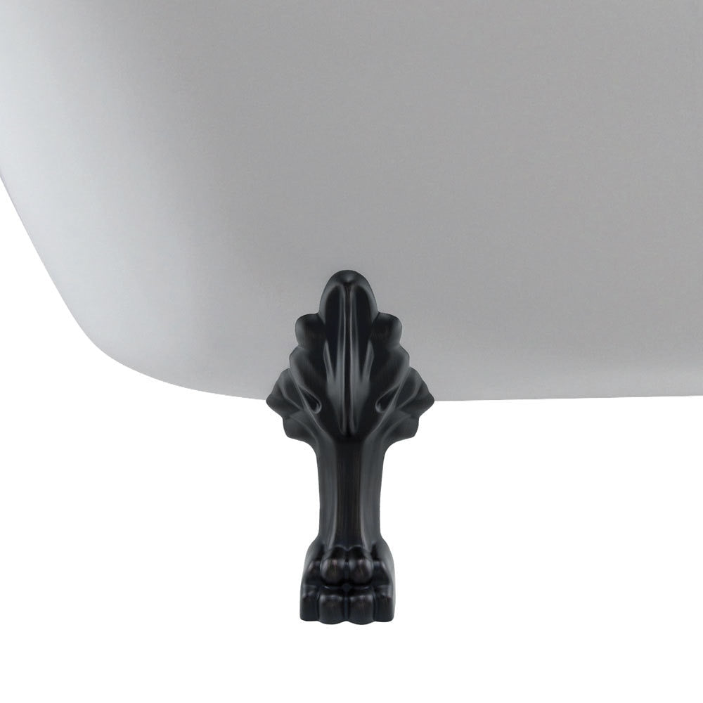 Fienza Clawfoot 1700mm Freestanding Acrylic Bath Matte Black Feet