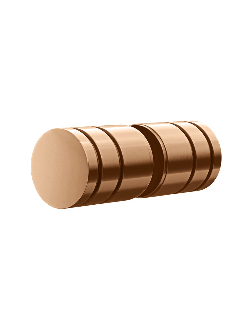 Meir Round Shower Door Handle, Lustre Bronze