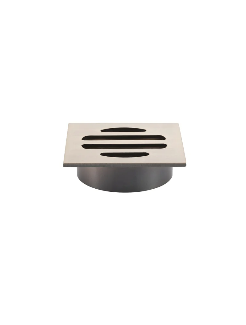Meir Square Floor Grate Shower Drain 50mm Outlet, Champagne
