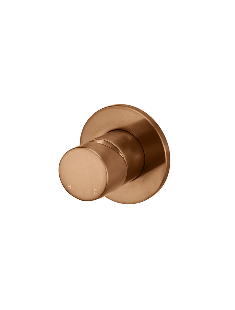 Meir Round Wall Mixer, Pinless Handle Trim Kit (In-Wall Body Not Included), Lustre Bronze