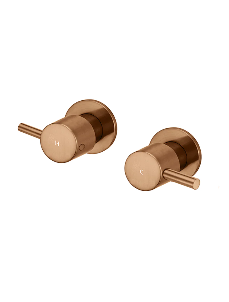 Meir Round Quarter Turn Wall Top Assemblies, Lustre Bronze