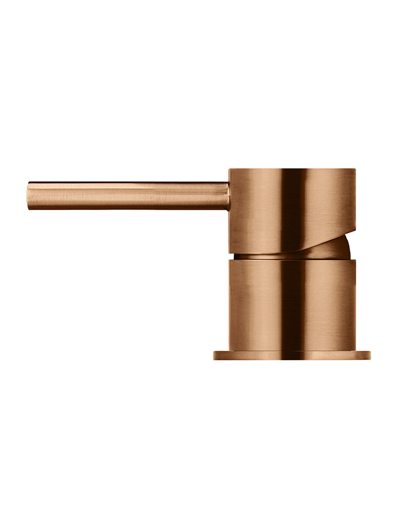 Meir Round Hob Mounted Mixer, Lustre Bronze
