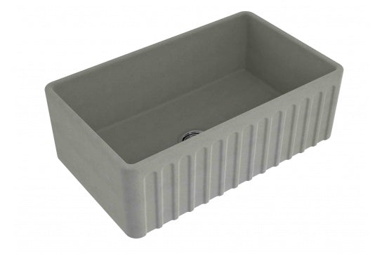 Turner Hastings Novi 75x46 Fireclay Butler Sink, Concrete Look