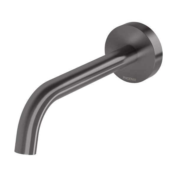 Phoenix Vivid Slimline Plus Wall Basin / Bath Outlet 180mm, Brushed Carbon (Lead Free)