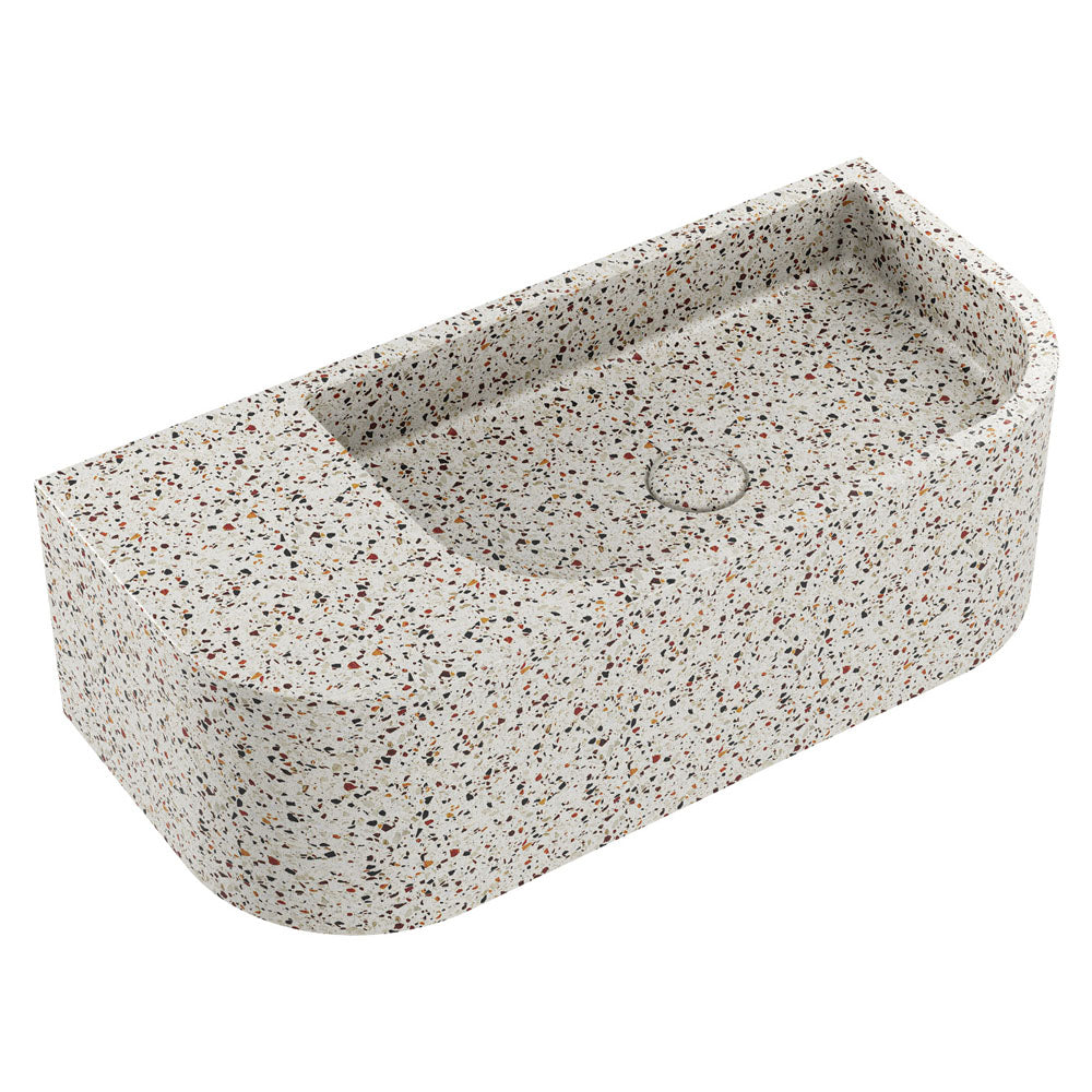 Fienza Blanca Concrete Wall Hung Basin, Terrazzo