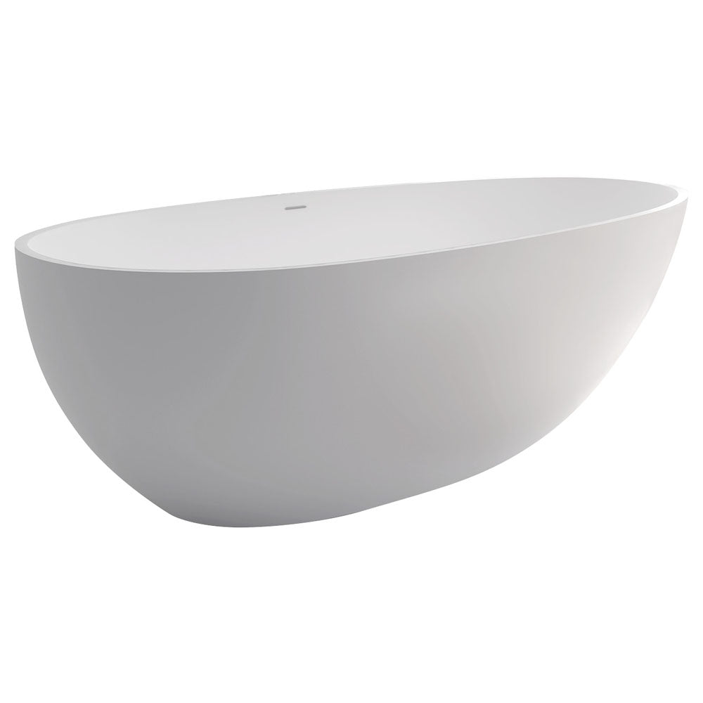 Fienza Bahama 1685mm Stone Bath Matte White