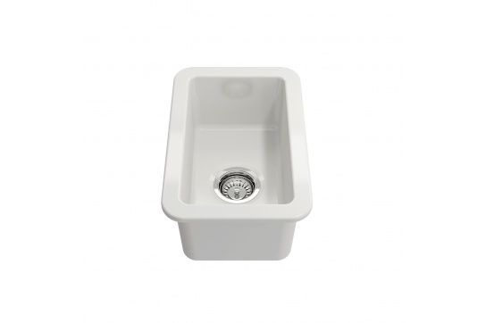 Turner Hastings Cuisine 30x46 Inset / Undermount Fireclay Sink, Gloss White
