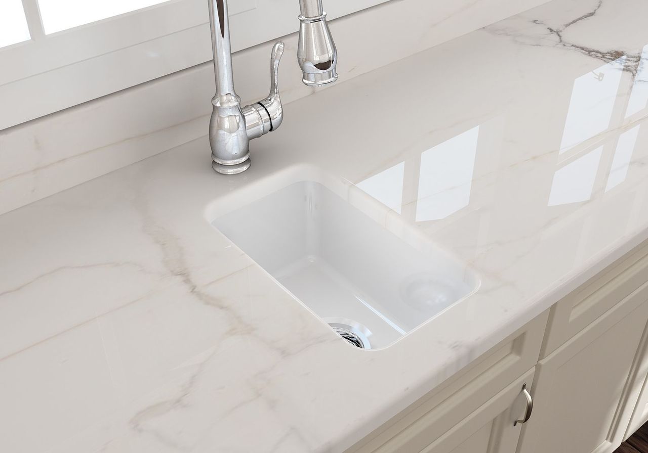 Turner Hastings Cuisine 30x46 Inset / Undermount Fireclay Sink, Gloss White