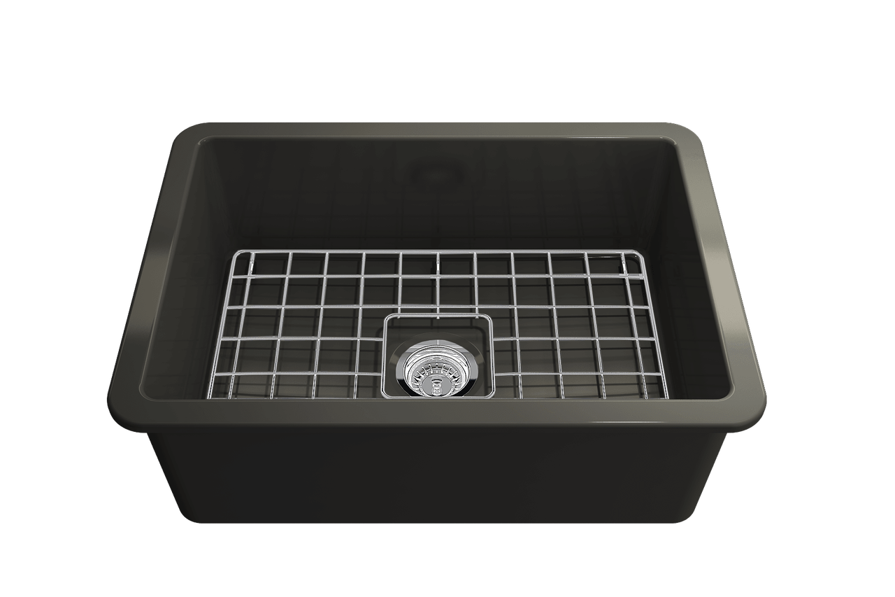 Turner Hastings Cuisine 68x48 Inset / Undermount Fireclay Sink, Matte Black