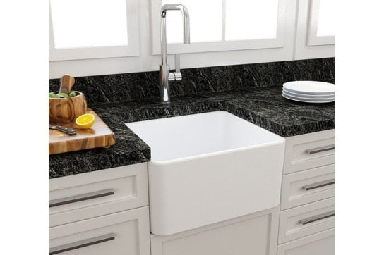 Turner Hastings Novi 50x46 Fireclay Butler Sink, Gloss White