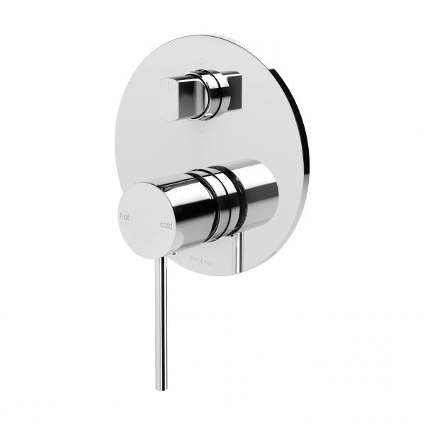Phoenix Vivid Slimline Shower / Bath Diverter Mixer, Chrome