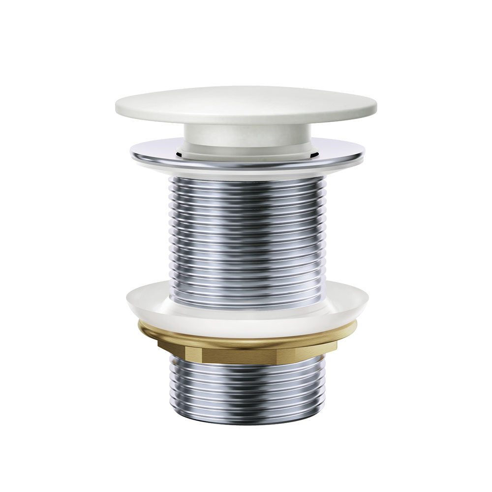 Fienza Cast Stone Cap Pop-Up Waste 32mm Matte White