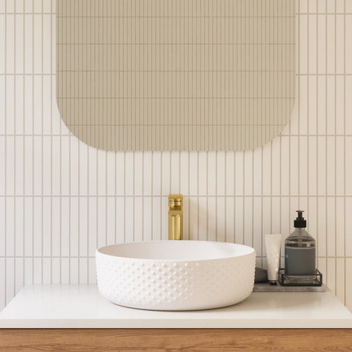 Timberline Allure Dimple Above Counter Basin 360mm, Gloss White