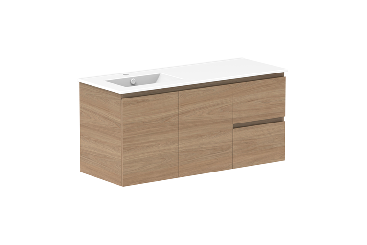 ADP Glacier Lite Full Depth Door & Drawer Twin Vanity