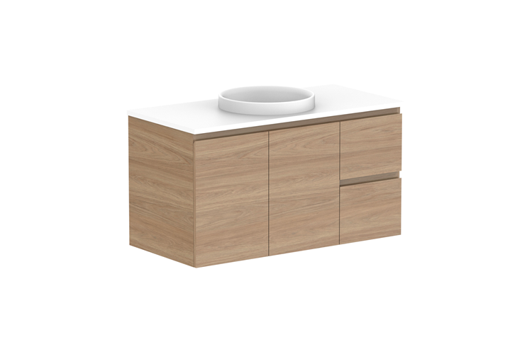 ADP Glacier Lite Full Depth Door & Drawer Twin Vanity