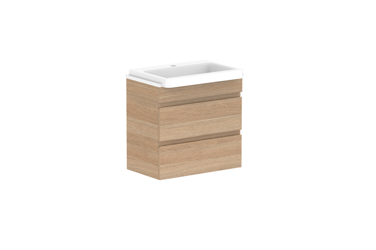 ADP Glacier Lite Semi Recessed All Drawer Twin Vanity