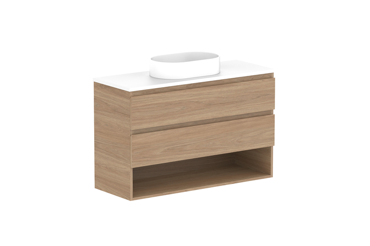 ADP Glacier Lite Ensuite Shelf Twin Vanity