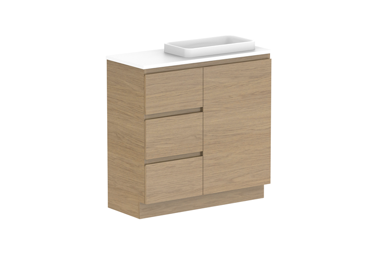 ADP Glacier Lite Ensuite Door & Drawer Trio Vanity