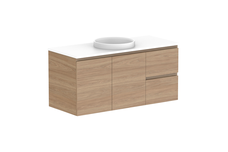 ADP Glacier Lite Full Depth Door & Drawer Twin Vanity