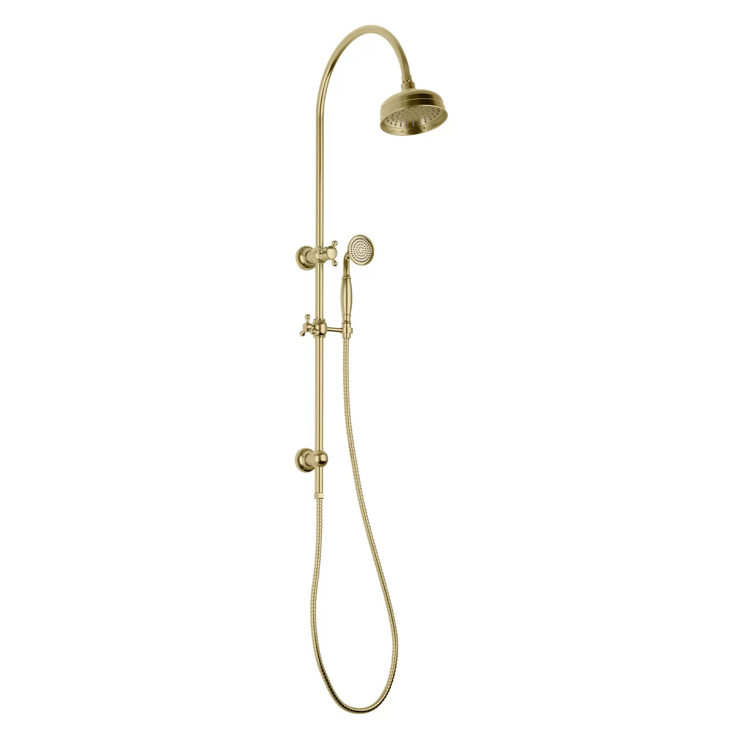 Phoenix Cromford Twin Shower, Brushed Gold