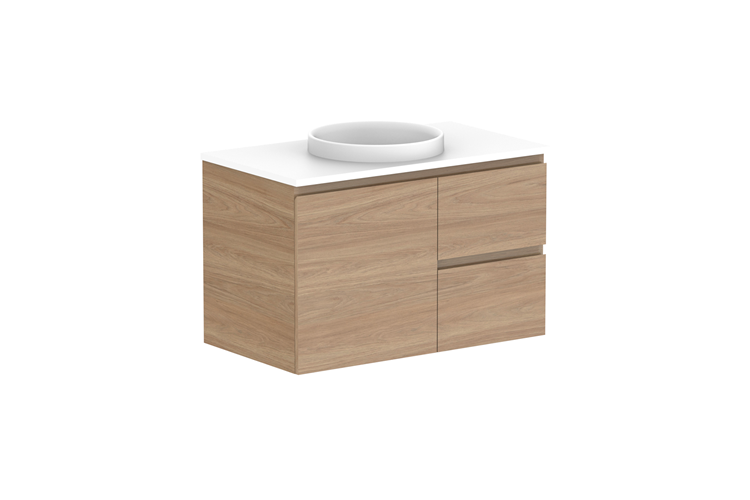 ADP Glacier Lite Full Depth Door & Drawer Twin Vanity