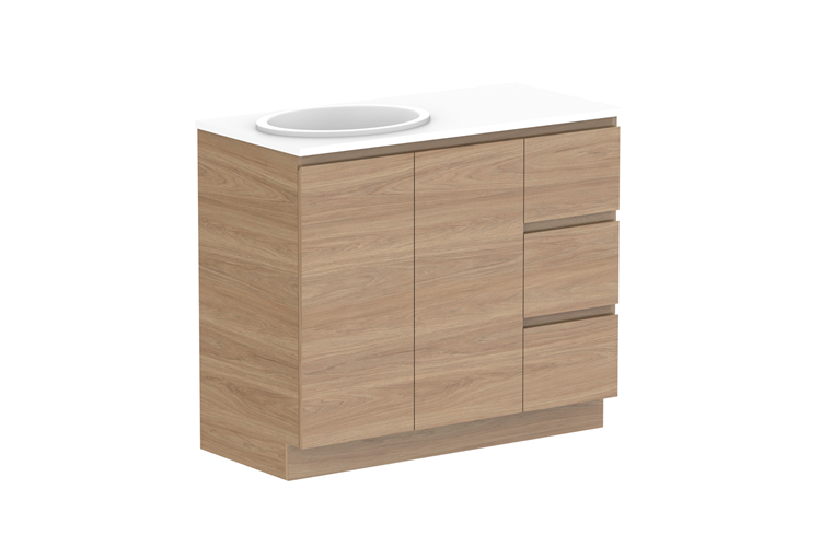 Adp Glacier Lite Full Depth Door & Drawer Trio Vanity