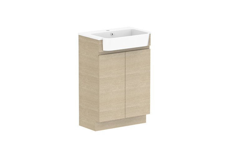 ADP Glacier Lite Semi Recessed All Door Trio Vanity