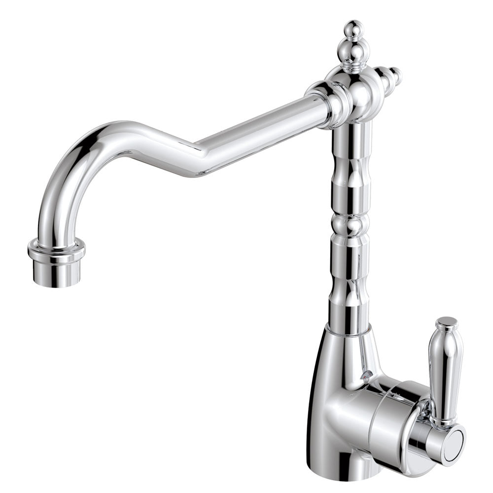 Fienza Eleanor Shepherds Crook Kitchen Sink Mixer Chrome