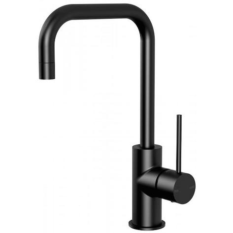 Phoenix Vivid Slimline Sink Mixer 160mm Squareline - Matte Black
