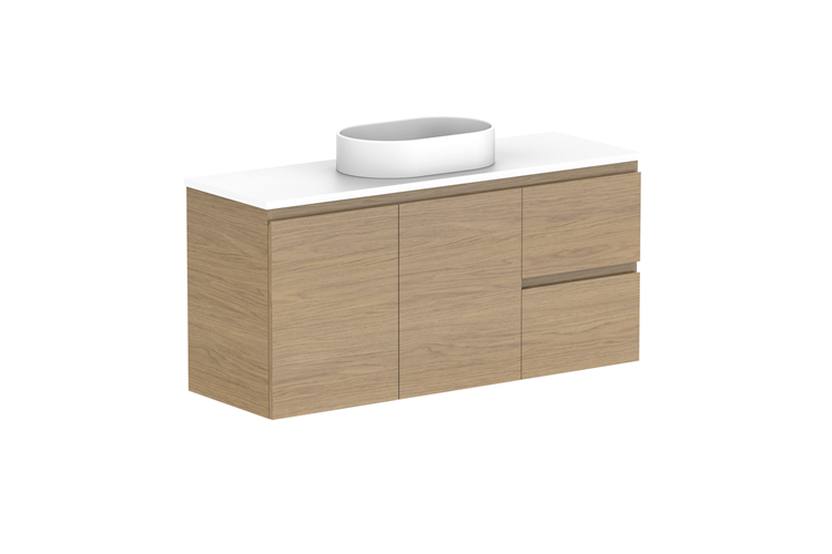 ADP Glacier Lite Ensuite Door & Drawer Twin Vanity