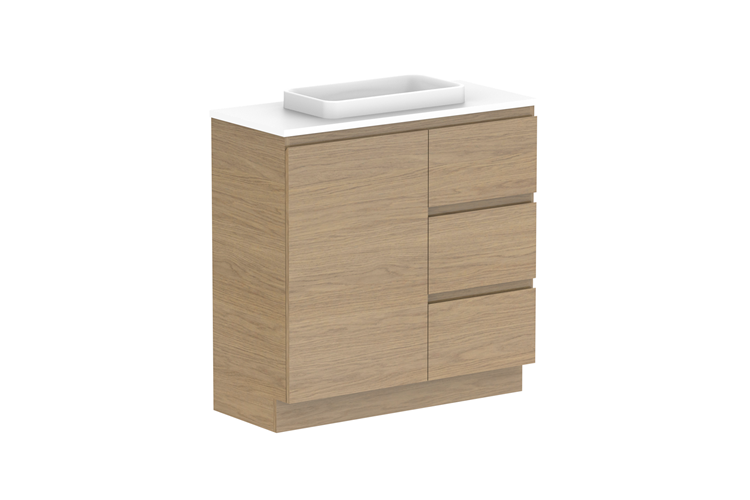 ADP Glacier Lite Ensuite Door & Drawer Trio Vanity