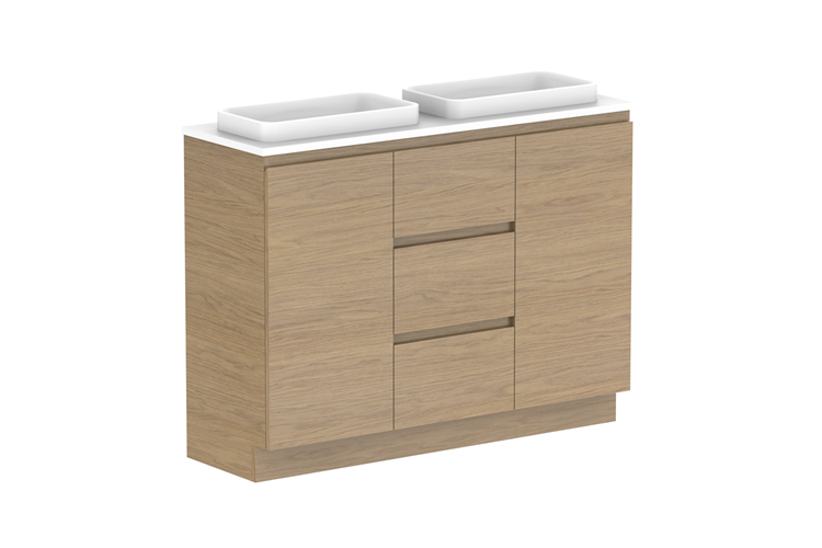 ADP Glacier Lite Ensuite Door & Drawer Trio Vanity