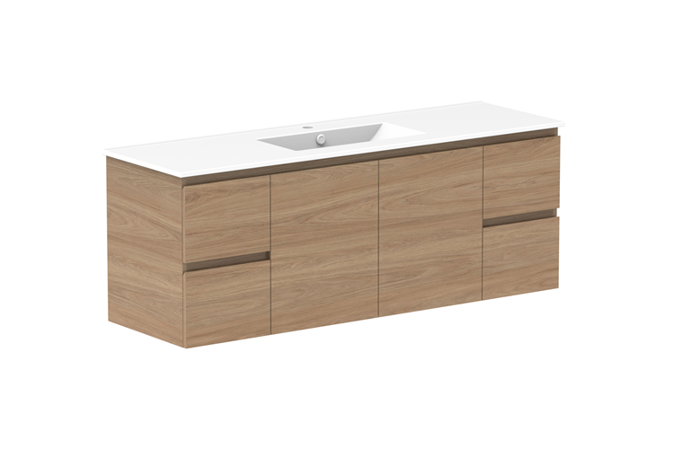 ADP Glacier Pro Full Depth Door & Drawer Twin Vanity