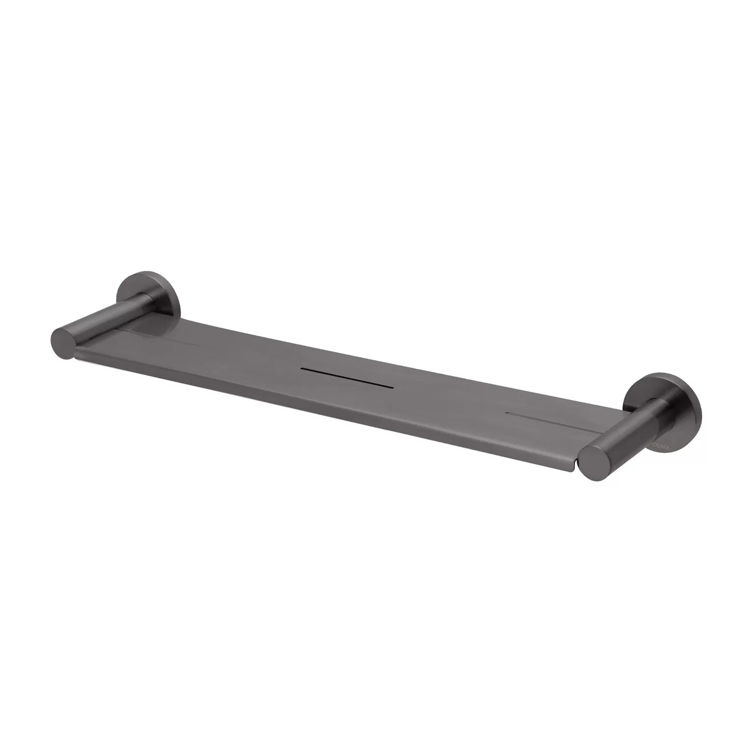 Phoenix Radii Metal Shelf Round Plate - Brushed Carbon