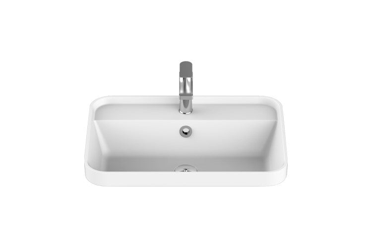 Adp Miya 550 Semi-Inset Basin, Matte White