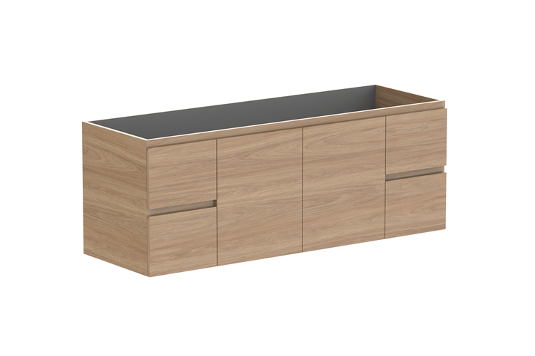 ADP Glacier Lite Full Depth Door & Drawer Twin Vanity