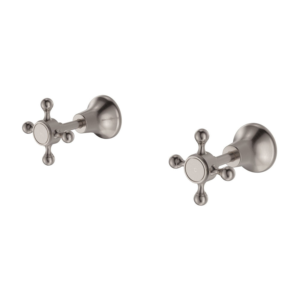 Fienza Lillian Wall Top Assembly 1/4 Turn Ceramic Disk, Brushed Nickel