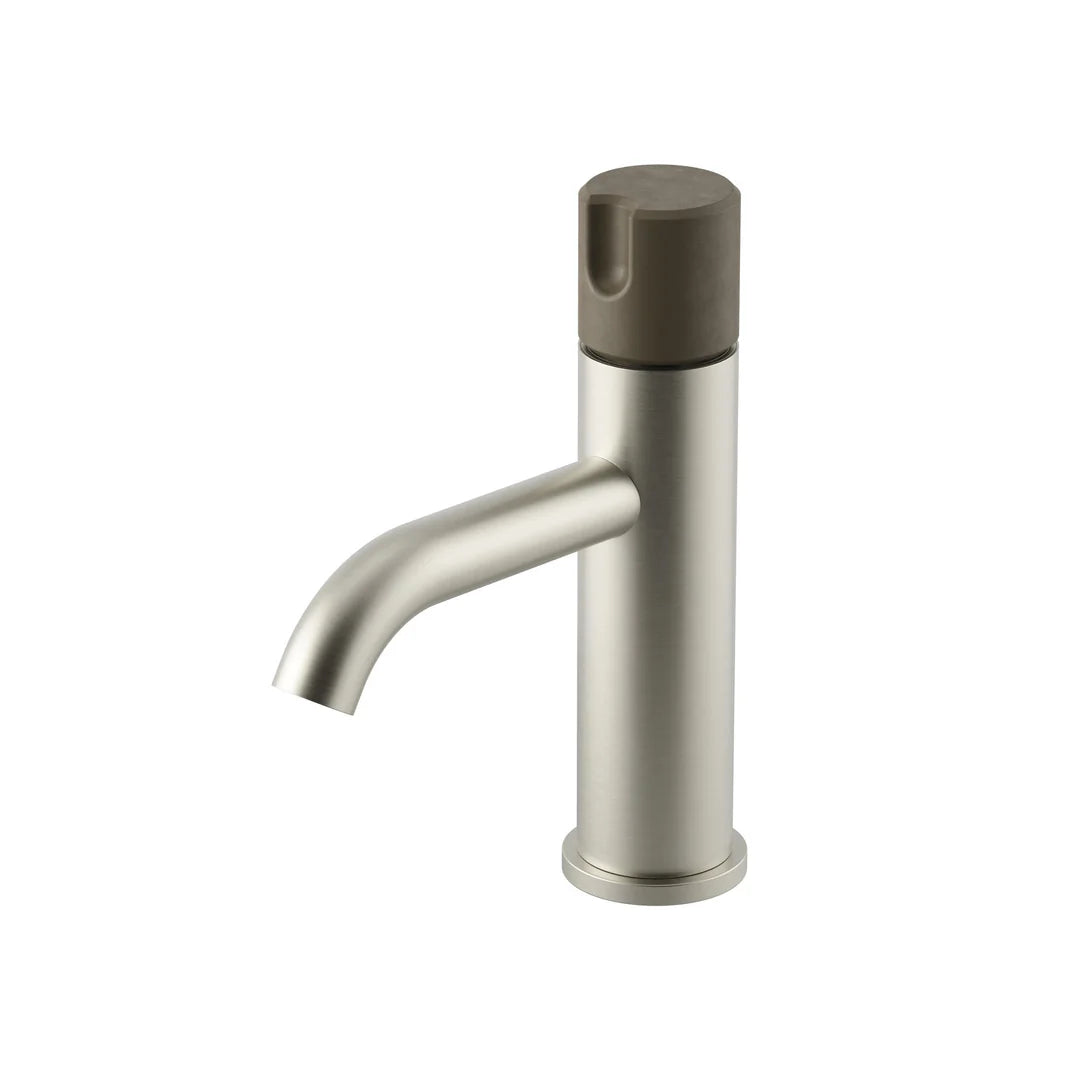 Meir X Nood Co. Alchemy Progressive Basin Mixer Brushed Nickel / Olive