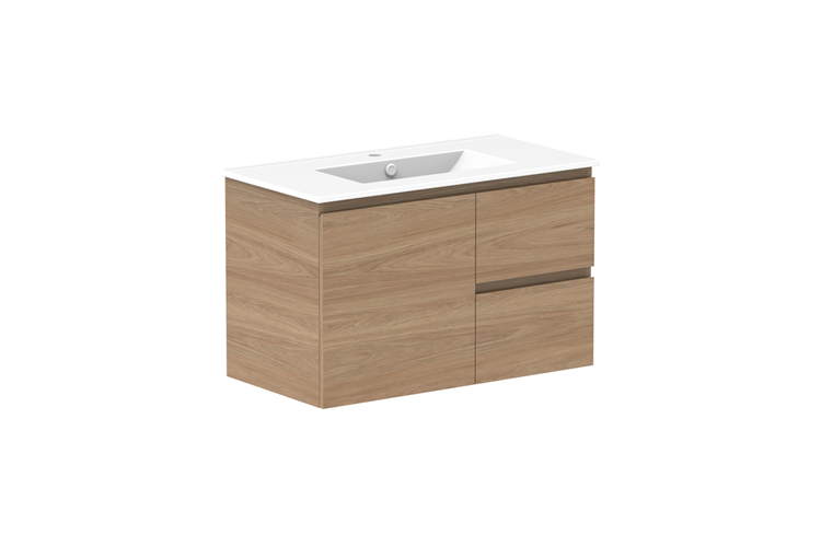 ADP Glacier Lite Full Depth Door & Drawer Twin Vanity