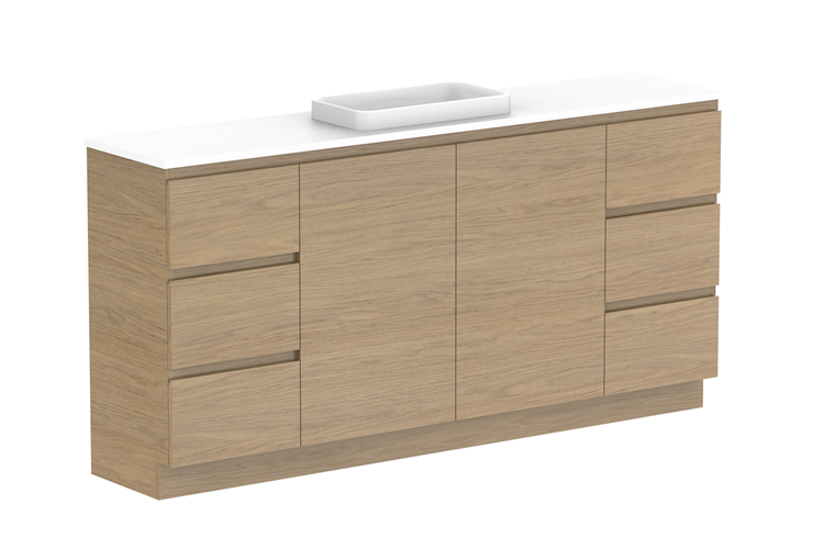 ADP Glacier Lite Ensuite Door & Drawer Trio Vanity