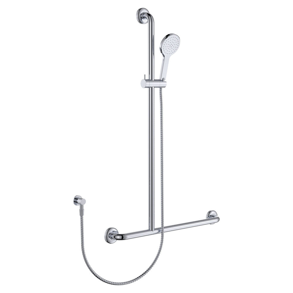 Fienza Luciana Care Inverted T Rail Shower Left Hand Chrome