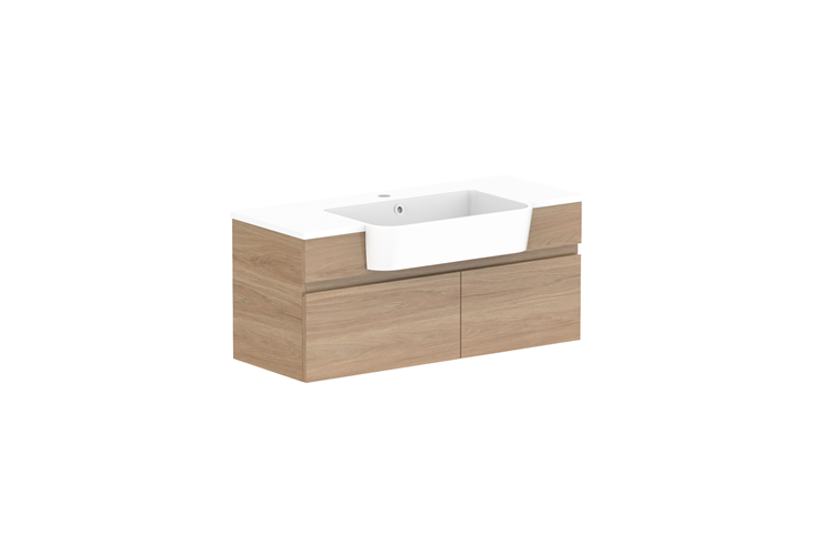 ADP Glacier Pro Semi Recessed Door & Drawer Slim Vanity