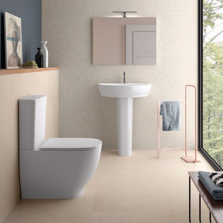 Fienza Rak Moon Back-to-Wall S-Trap Toilet Suite