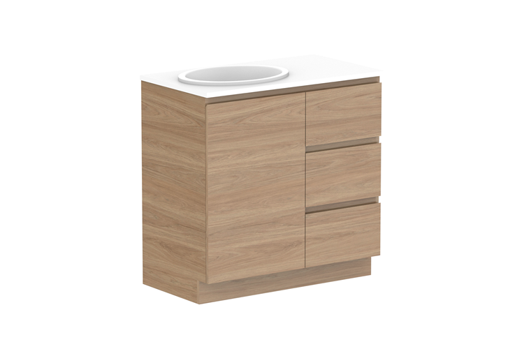 Adp Glacier Lite Full Depth Door & Drawer Trio Vanity