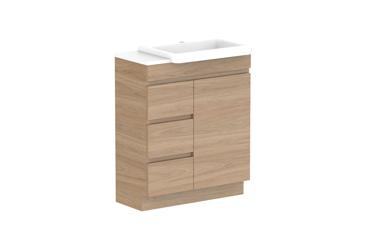 ADP Glacier Pro Semi Recessed Door & Drawer Trio Vanity