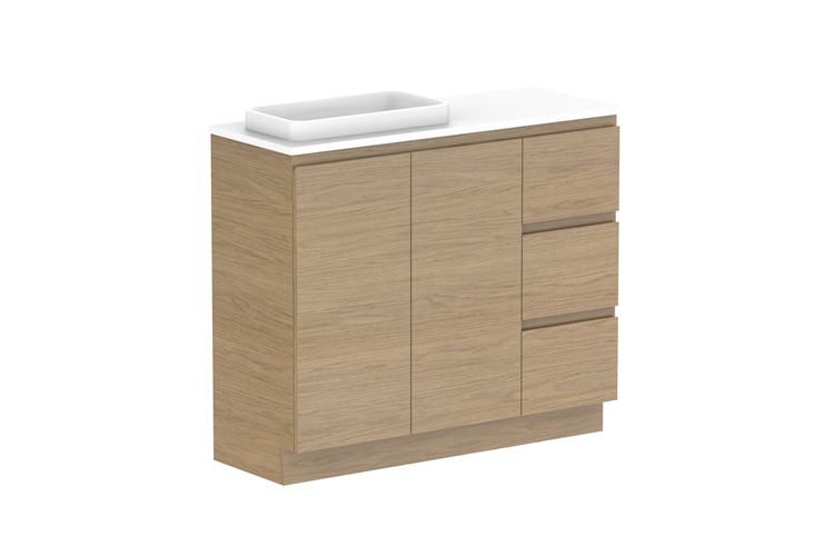 ADP Glacier Lite Ensuite Door & Drawer Trio Vanity