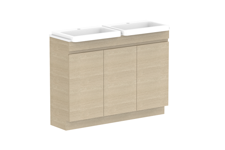 ADP Glacier Lite Semi Recessed All Door Trio Vanity